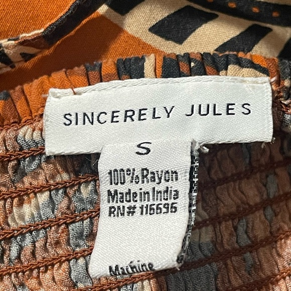 Sincerely Jules Orange and Black Floral Jumpsuit - Picture 4 of 4